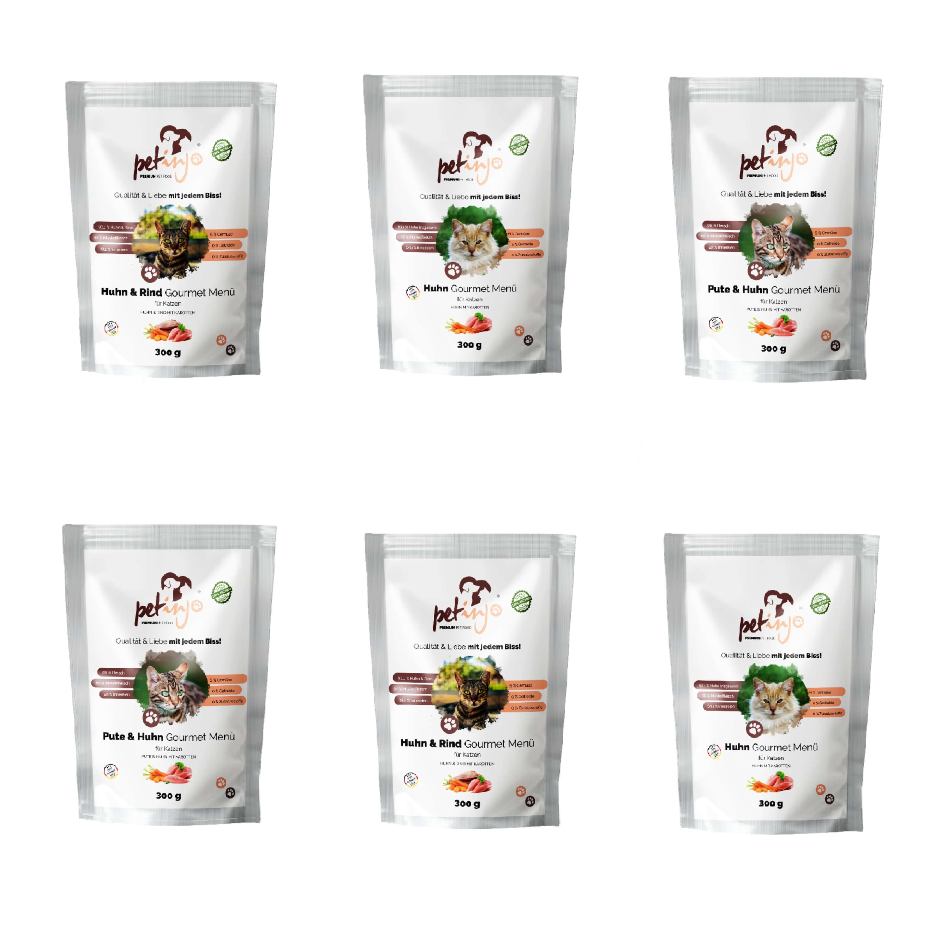 65 x Mix Gourmet Menüs Katze