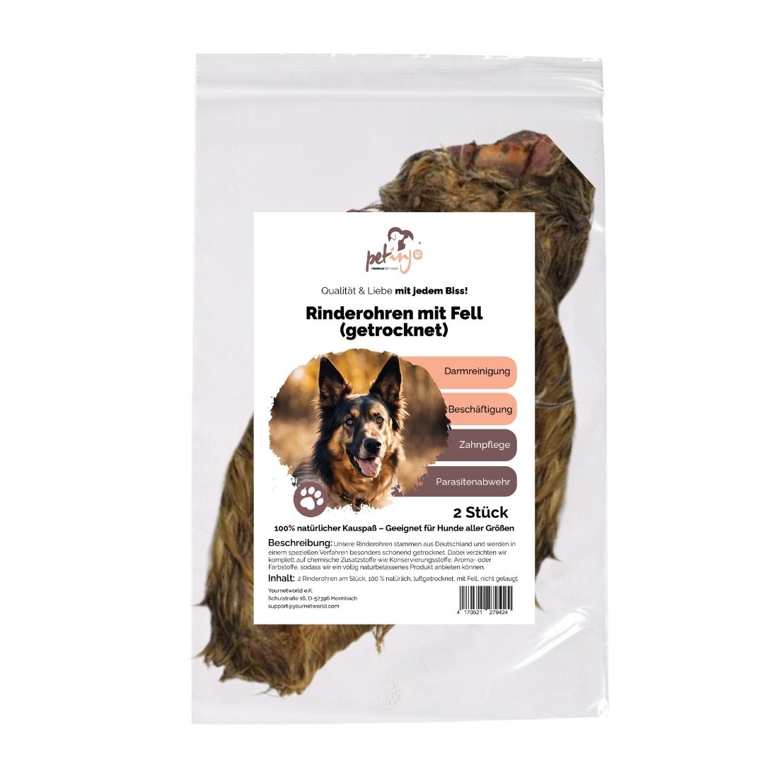 2 Rinderohren mit Fell