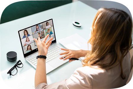 Person on a video call